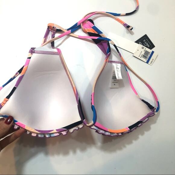 Salt+Cove Kaleidoscope Smocked Bikini swim Top - Picture 6 of 6